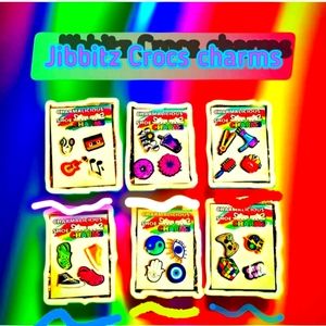 Croc Retro Style 4 Pack Jibbitz Shoe Charms 6 Packs, Go In Fashion Choose NEW